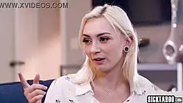 Sexy blonde teen 18+ babysitter chloe temple caught masturbating and fucked so hard 😈