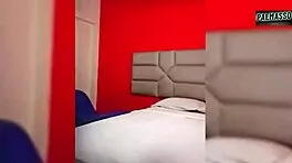 Married woman with hairy pussy moans in rough motel sex with lover