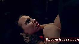 Aidra Fox and Kharlie Stone dominate brunette teen in public bathroom bondage