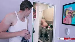 Angry Blonde Stepmom Bangs Lazy Teen 18+ Stepson Hard!