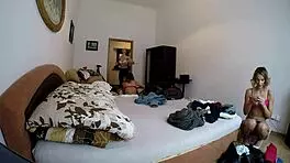 Spying 4 upskirt shots in changing room with backstage voyeur cam treats