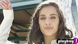 Uma Jolie Boldly Strips Clothes and Poses Naked