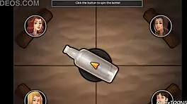 summertime saga - kinky girlfriend shares her boyfriend's big dick with bff on beach