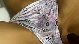 Stepsister gets pussy rubbed and cumshot in doggystyle