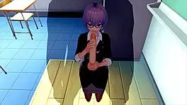 I am the female teacher needing energy in 3d hentai masturbation