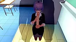 I am the female teacher needing energy in 3d hentai masturbation