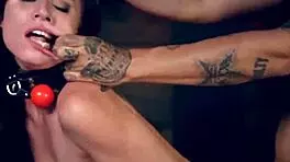 Slave music plays as nylon foot fetish dominates Aidra Fox