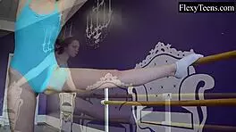 flexible young ballerina shows off her moves
