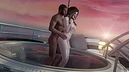 可爱18+女孩大腿性交3D色情天际，在泳池