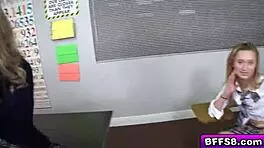 Blonde Teen 18+ Rides Big Cock Hard in Detention Group