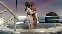 可爱18+女孩大腿性交3D色情天际，在泳池