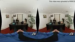 The big meat-ing! Shaved pussy close-up in office pov hardcore