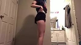 i love this sexy teen striptease and play