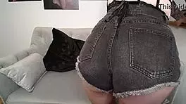 Sexy German Teen Rips Her Jeans, Exposing Her Tight Ass For Hard Fucking