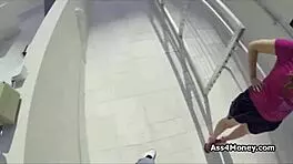 broke teen, why suck cock at payphone outdoors?