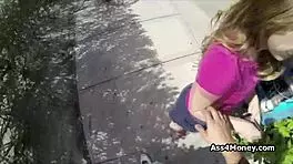 broke teen, why suck cock at payphone outdoors?