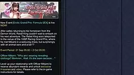 ep1 racer girl mikami teasing with big tits in outfit, monster hentai game 😏