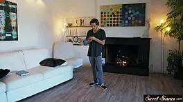 Classy beauty gets slammed hard by her wild stepdad fantasy