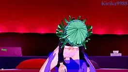 want to see tatsumaki and fubuki with old man in intense hentai sex?