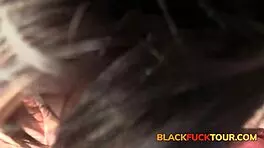 Black Teen Throats White Cock!