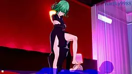 want to see tatsumaki and fubuki with old man in intense hentai sex?