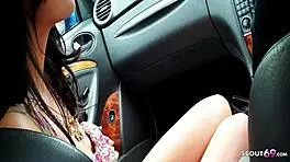 Anorexic college girl picked up by older guy. She agrees to bang after chatting.