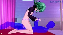 want to see tatsumaki and fubuki with old man in intense hentai sex?