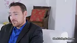 Man, this black teen 18+ is bouncing wild on the dean's lucky white cock!