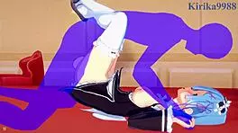 Emilia, Rem, and Subaru Natsuki in Wild 3D Hentai Creampie Action