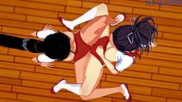 asuka and homura intense lesbian play - senran kagura hentai!