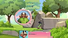 horny young female orc face-sits lucky boy in nature game review! 😏