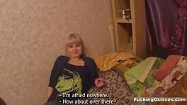 Kira, the newbie snowboarder, gets fucked hard in glasses