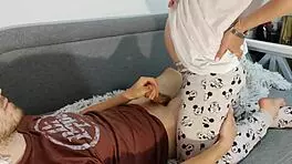 hey, pregnant teen 18+ riding cock like crazy! 😍