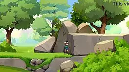 horny young female orc face-sits lucky boy in nature game review! 😏