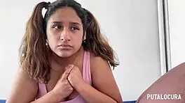 Putalocura - Venezolana gordita Quetzal slams dirty with Torbe and swallows his load in bedroom.