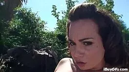 holly west drops by for steamy bikini fun outdoors