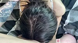 Deep throat blowjob from 18 year old brunette in lingerie pov, vik freedom says