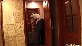 cute busty young 18+ flexi doll stretched in wild poses! 💪