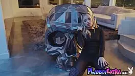 petite naked inked blondie anna claire clouds posing in sexy long boots