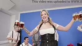 ria sunn gets her clothes ripped in a rough 7on1 deepthroat session with big black cocks