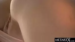 that cute redhead is masturbating outdoors with jiggling ass