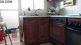 Horny Teen Milf Fucking Doggystyle Creampie In Kitchen