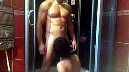 Young whore gets fucked in shower