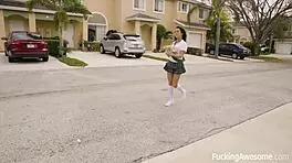 scout girl megan rain gets her ass fucked and facial after blowjob