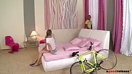 Blonde Teen 18+ Cayenne Klein's Tight Pussy Stretched by Thick Dick in Bedroom