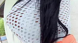 I love curvy teen with dildo on tits