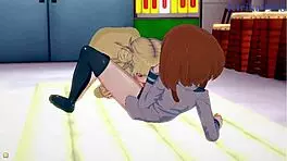 himiko toga and ochako uraraka intense lesbian sex 😍