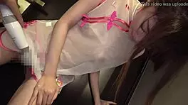 Japanese teen girlfriend gives blowjob and gets pussy fucked to orgasm