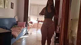 Blonde big ass in custom video