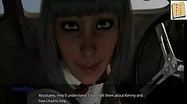 Penelope gets wild in anime game. Teen takes anal creampie doggystyle with intense action.